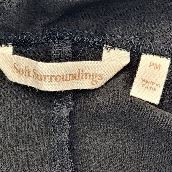 Soft Surroundings Black Faux Leather Pull-On Leggings High-Waisted  Size PM - Picture 9 of 12